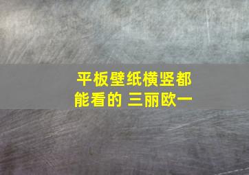 平板壁纸横竖都能看的 三丽欧一